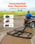 Drag Harrow, 74" Width Tow Behind Drag Harrow, Q235 Steel Driveway Grader with Adjustable Bars & Pin Hitch, Support up to 50 lbs, Tractor Driveway Harrow for ATVs, UTVs, Garden Lawn Tractors