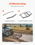 Drag Harrow, 74" Width Tow Behind Drag Harrow, Q235 Steel Driveway Grader with Adjustable Bars & Pin Hitch, Support up to 50 lbs, Tractor Driveway Harrow for ATVs, UTVs, Garden Lawn Tractors