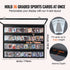 36 Graded Sports Card Display Case, 775 x 617 x 55 mm, Baseball Card Display Frame with 98% UV Protection Clear View PC Glass, Lockable Wall Cabinet for Football Basketball Hockey Trading Card