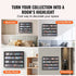 36 Graded Sports Card Display Case, 775 x 617 x 55 mm, Baseball Card Display Frame with 98% UV Protection Clear View PC Glass, Lockable Wall Cabinet for Football Basketball Hockey Trading Card