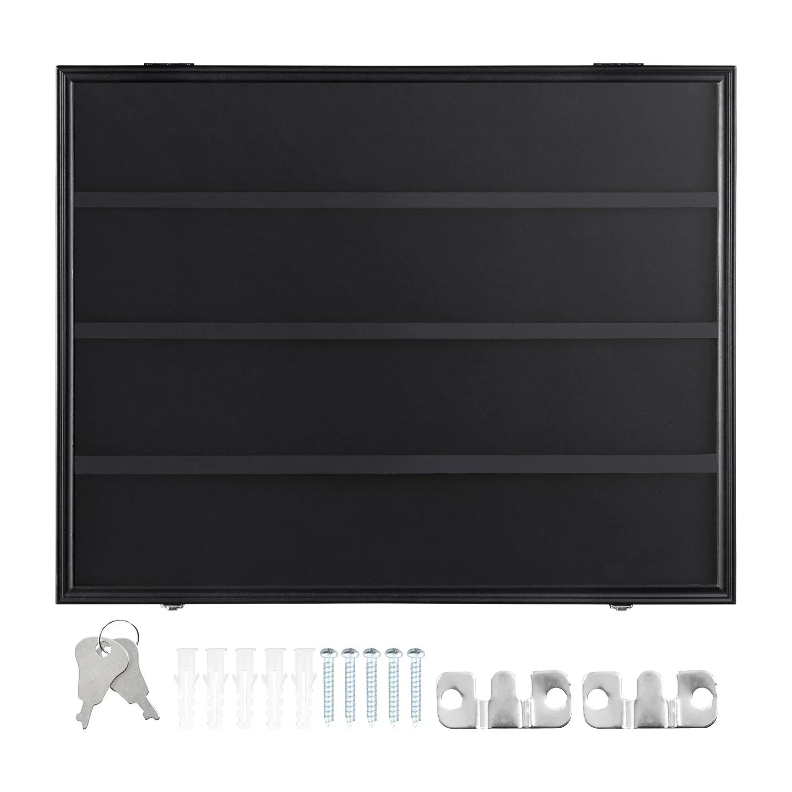 36 Graded Sports Card Display Case, 775 x 617 x 55 mm, Baseball Card Display Frame with 98% UV Protection Clear View PC Glass, Lockable Wall Cabinet for Football Basketball Hockey Trading Card
