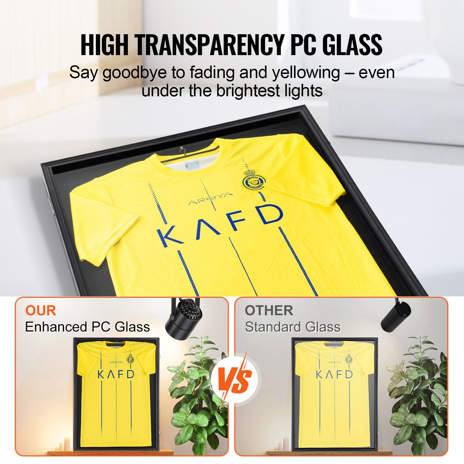 2PC Jersey Display Frame Case 23x31 Inch Lockable Sports Shadow Box Black