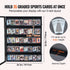 35 Graded Sports Card Display Case, 617 x 775 x 55 mm, Baseball Card Display Frame with 98% UV Protection Clear View PC Glass, Lockable Wall Cabinet for Football Basketball Hockey Trading Card
