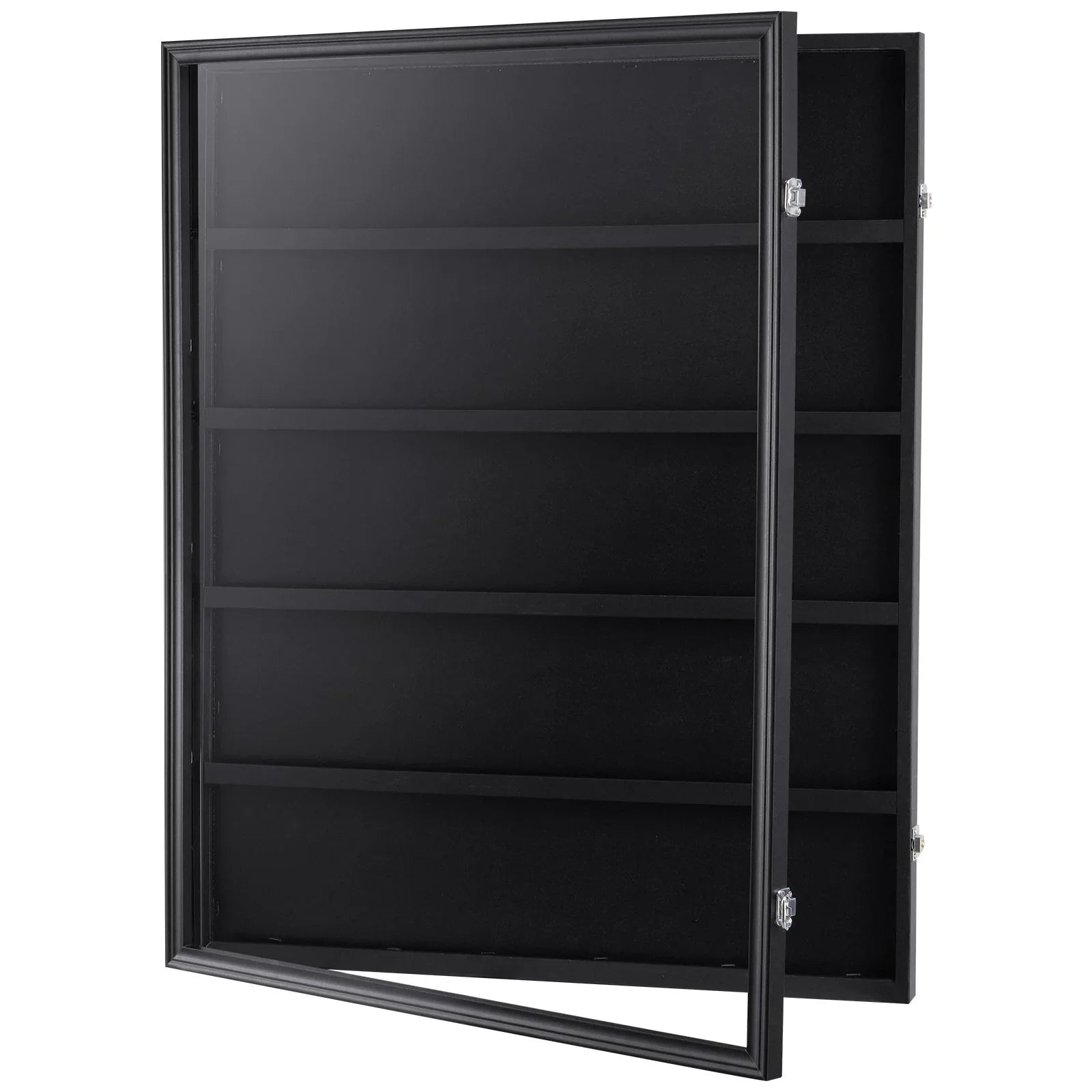 35 Graded Sports Card Display Case, 617 x 775 x 55 mm, Baseball Card Display Frame with 98% UV Protection Clear View PC Glass, Lockable Wall Cabinet for Football Basketball Hockey Trading Card