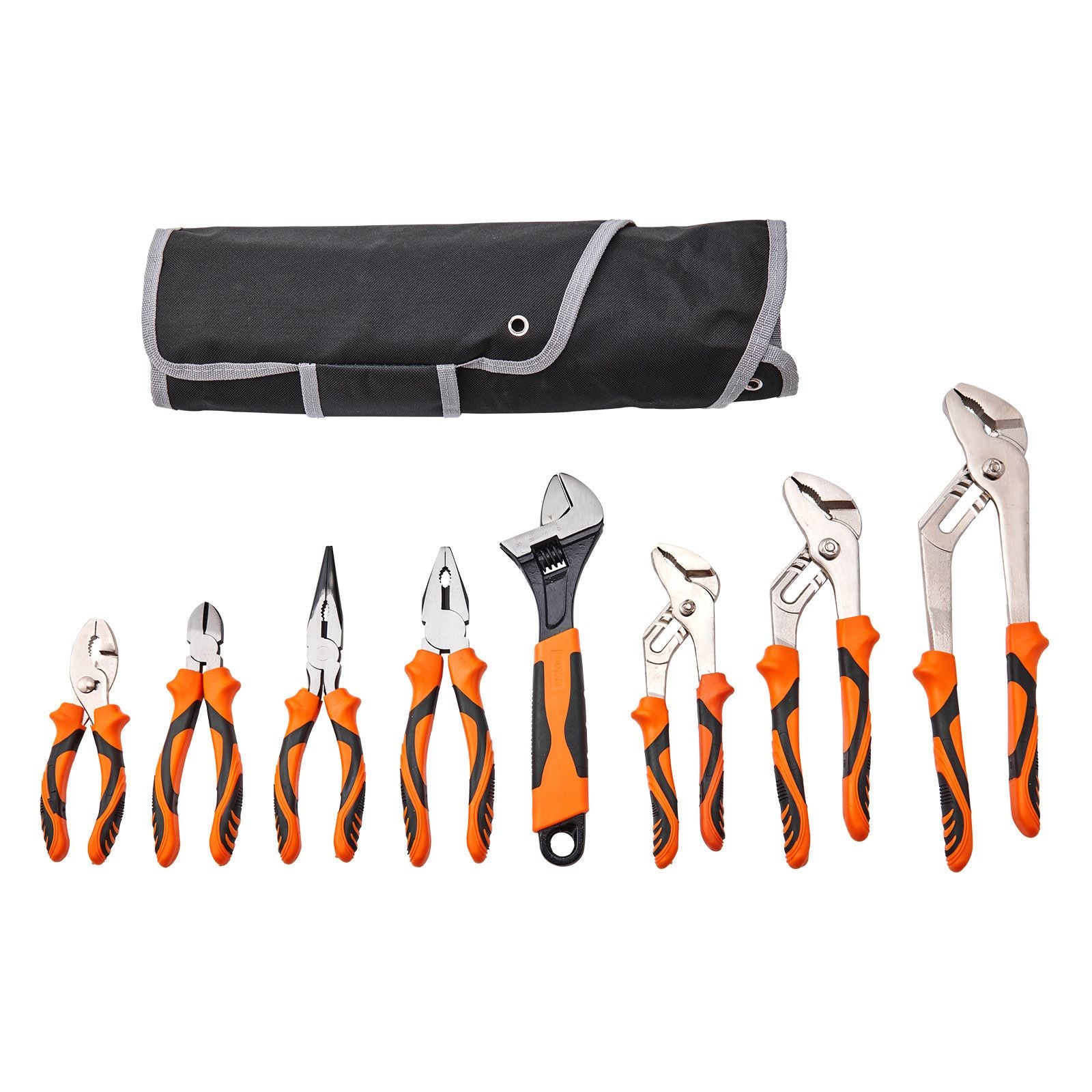 8-Piece Pliers Tool Set High Carbon Steel Groove Joint Cutters Wrench Bag
