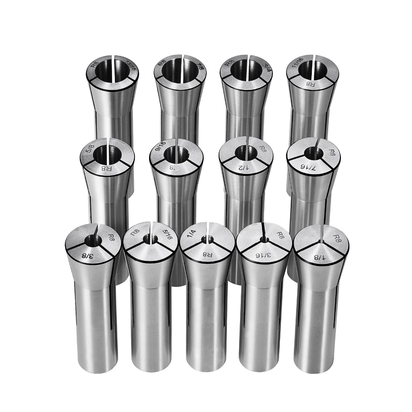 13pcs R8 Collet Chuck Set 1/8
