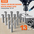13 pcs Precision R8 Collet Set, 1/8'' - 7/8'', 45# Mill Collet Chuck 0.0012"/30μm TIR with 13 Labeled Storage Boxes, for Milling Machine Drill Presses Boring Machine Machining Center
