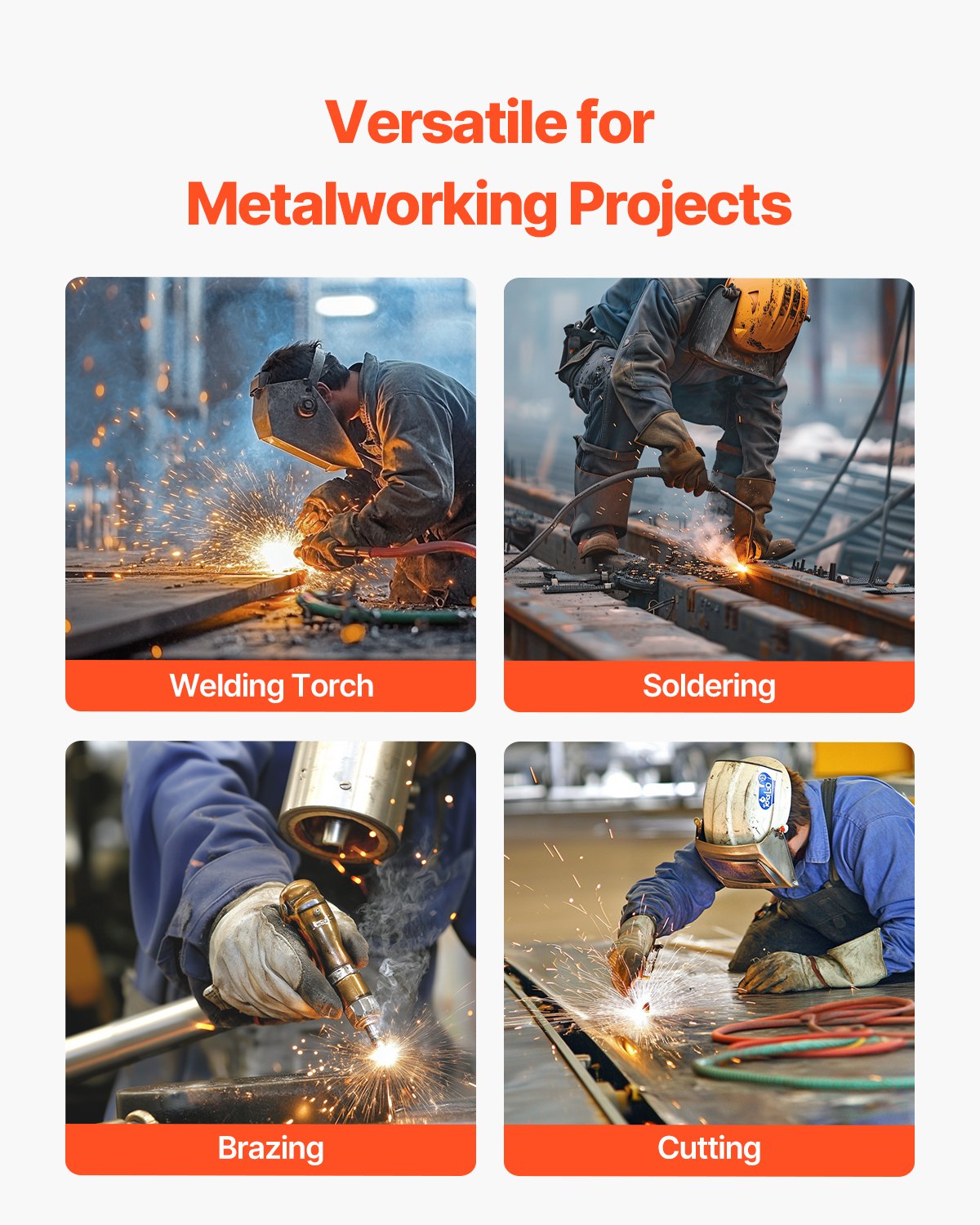 Oxygen Acetylene Hose, 1/4-Inch x 50FT Oxy Acetylene Hose with 9/16