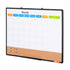 36"x 24" Monthly Calendar Whiteboard & Cork Board Combo with Aluminum Frame – 2-in-1 Magnetic Dry Erase Bulletin Board for Wall Mount – Ideal for School, Home, Office