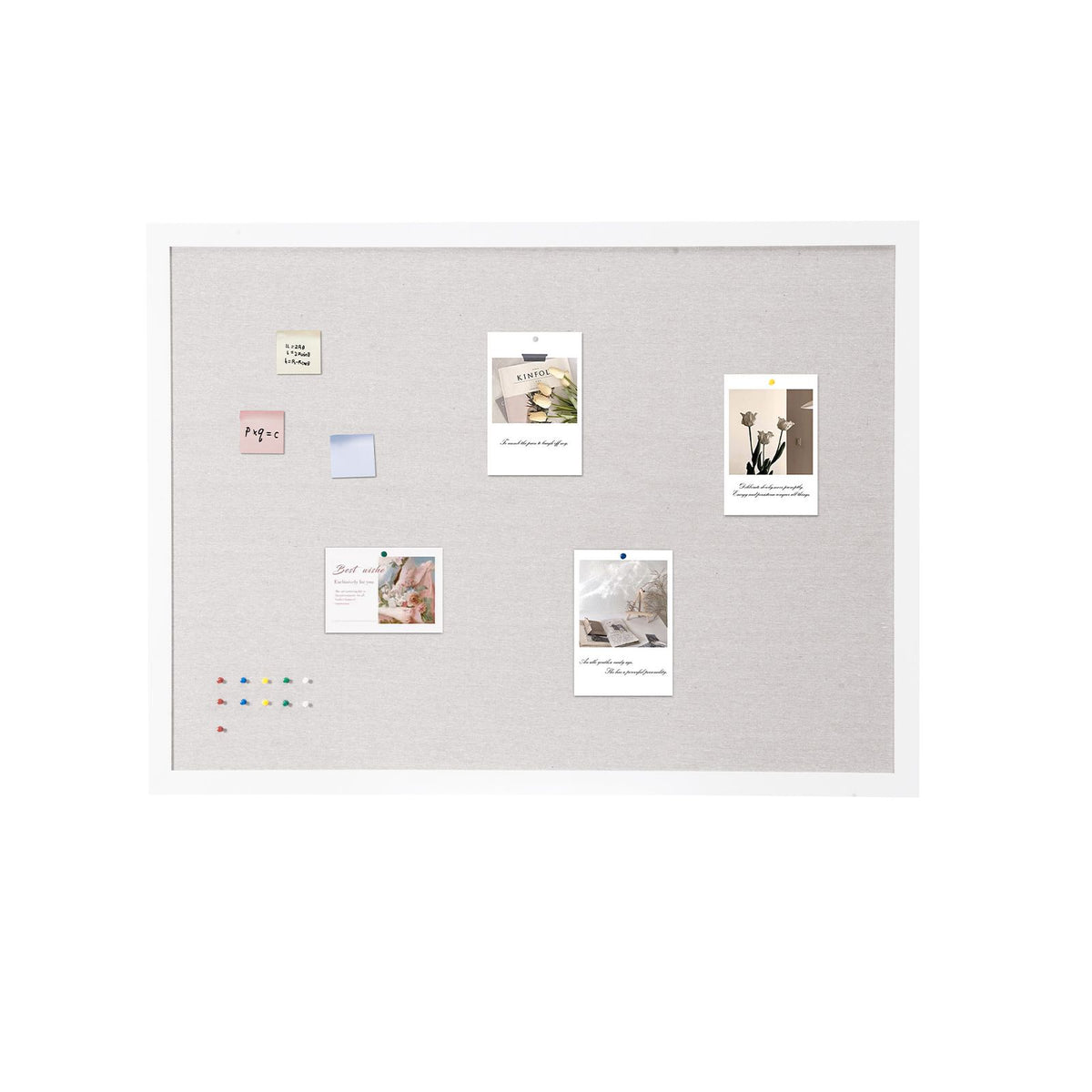 48x36 White Linen Cork Board Wall Bulletin Board Office School