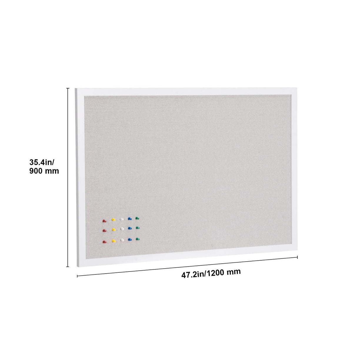 48x36 White Linen Cork Board Wall Bulletin Board Office School