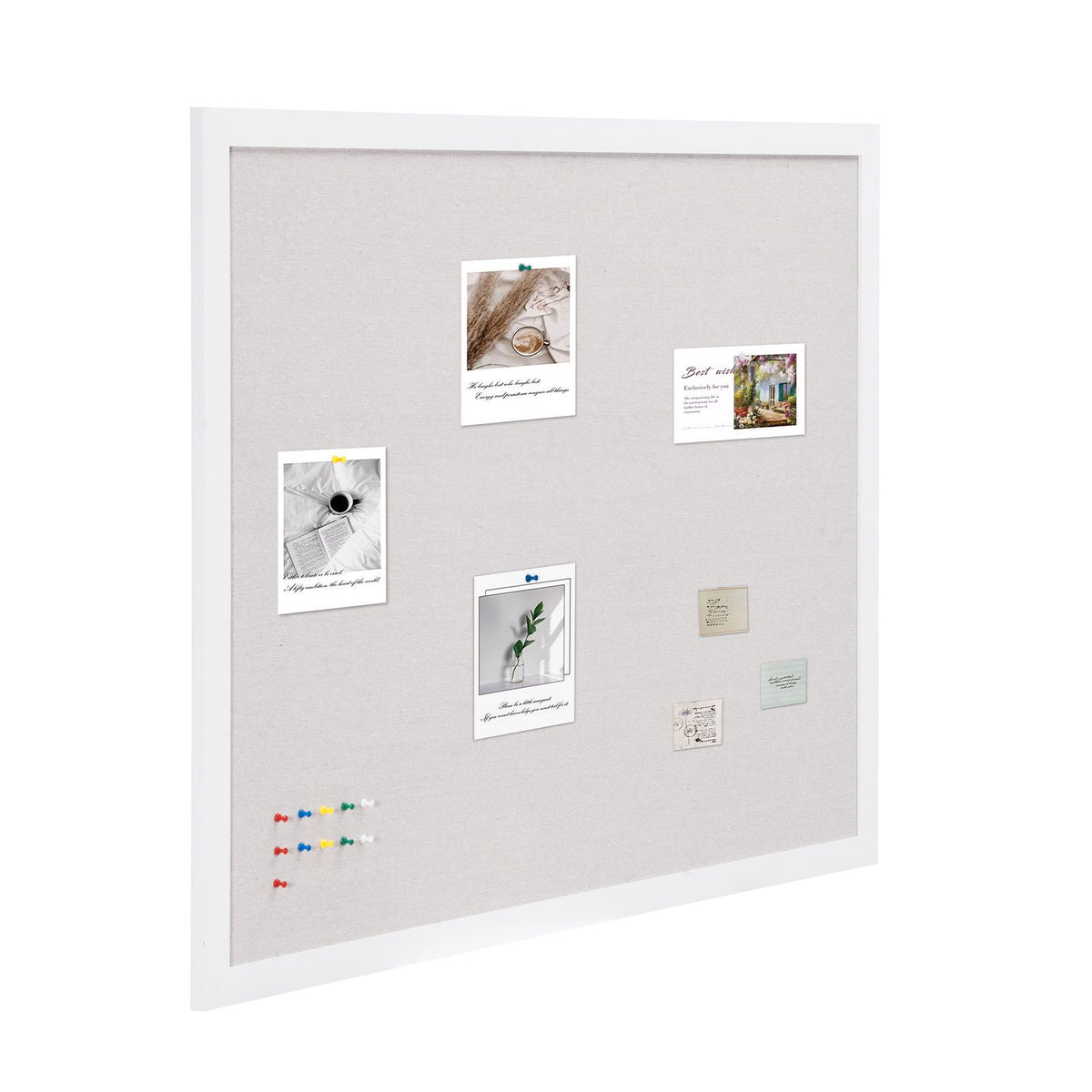 48x36 White Linen Cork Board Wall Bulletin Board Office School