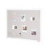 48"x36" White Cork Board with Linen Surface – Stylish Wall-Mounted Bulletin Board for Home, School, Office – Elegant & Functional Noticeboard