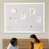 48"x36" White Cork Board with Linen Surface – Stylish Wall-Mounted Bulletin Board for Home, School, Office – Elegant & Functional Noticeboard