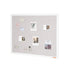 48"x36" White Cork Board with Linen Surface – Stylish Wall-Mounted Bulletin Board for Home, School, Office – Elegant & Functional Noticeboard