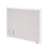 48"x36" White Cork Board with Linen Surface – Stylish Wall-Mounted Bulletin Board for Home, School, Office – Elegant & Functional Noticeboard