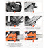 40 cc Gas Chainsaw, 355 mm Gas Powered Chainsaw, 1.3 kW Power Chain Saw with Non-Slip Handle, Gas-Powered Chainsaws with Dual Fuel Tanks, For Wood Cutting, Tree Trimming, and Land Clearing