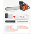 52cc Gas Chainsaw 1.8 kW Gas Powered 455 mm Chainsaw For Wood Cutting