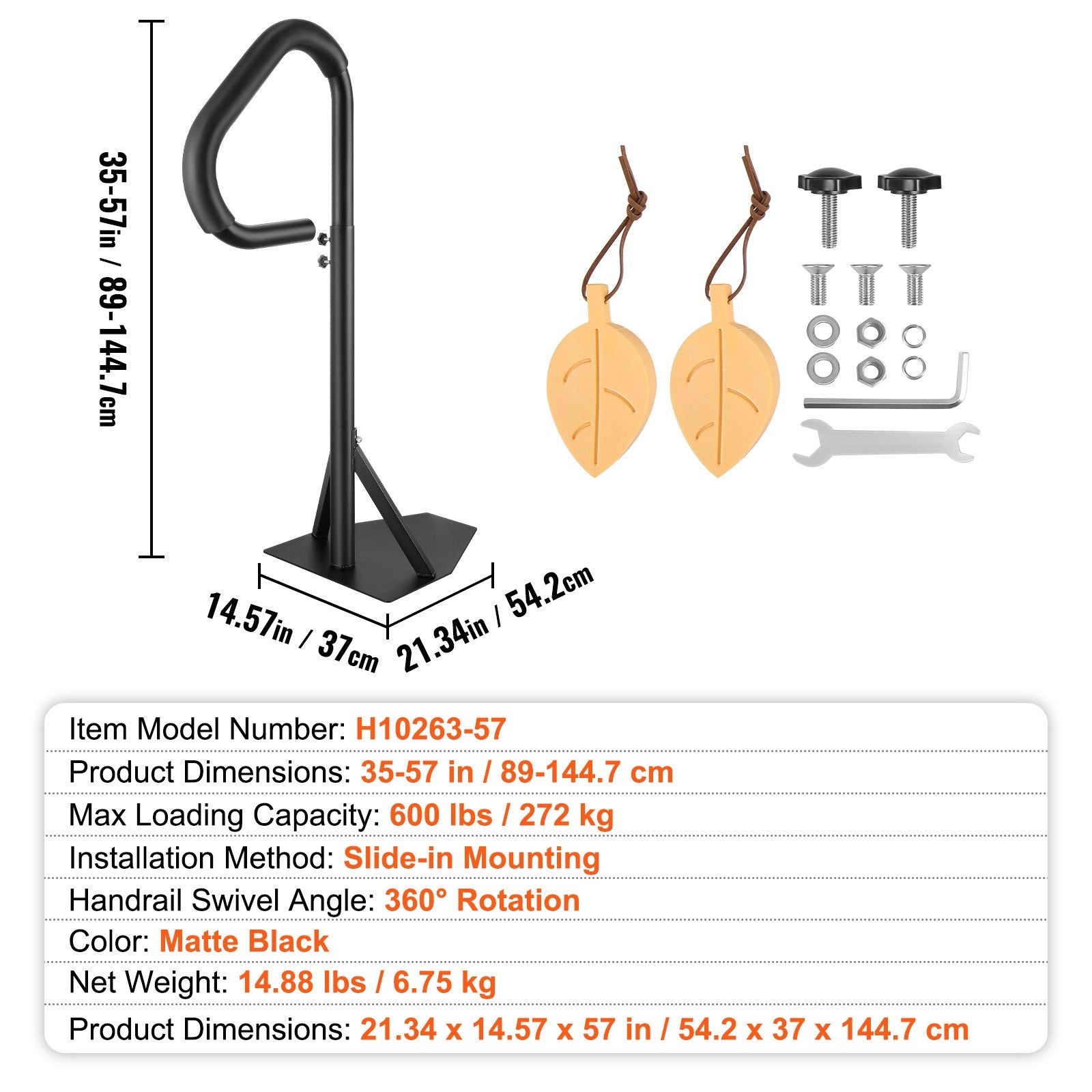 Hot Tub Handrail, 360 Rotatable Spa Side Handrail with 35