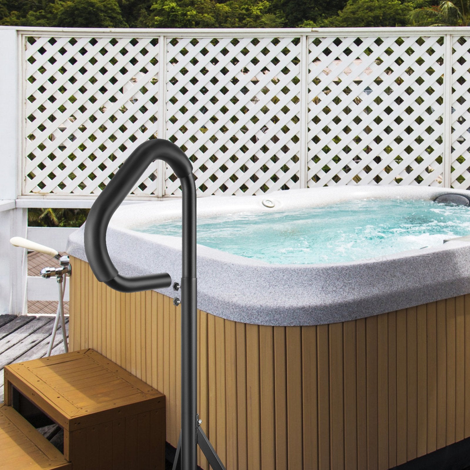 Hot Tub Handrail, 360 Rotatable Spa Side Handrail with 35