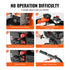 Tiller Cultivator Gas Powered, 212CC 4-Stroke Garden Cultivator, Tiller with 4 Steel Adjustable Rear Tines for Lawn, Garden and Field Soil Cultivation