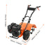 Tiller Cultivator Gas Powered, 212CC 4-Stroke Garden Cultivator, Tiller with 4 Steel Adjustable Rear Tines for Lawn, Garden and Field Soil Cultivation