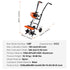Tiller Cultivator Gas Powered, 31CC 4-Stroke Garden Cultivator, Tiller with 4 Steel Adjustable Front Tines for Lawn, Garden and Field Soil Cultivation