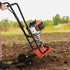Tiller Cultivator Gas Powered, 31CC 4-Stroke Garden Cultivator, Tiller with 4 Steel Adjustable Front Tines for Lawn, Garden and Field Soil Cultivation
