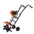 Tiller Cultivator Gas Powered, 31CC 4-Stroke Garden Cultivator, Tiller with 4 Steel Adjustable Front Tines for Lawn, Garden and Field Soil Cultivation