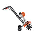 Tiller Cultivator Gas Powered, 31CC 4-Stroke Garden Cultivator, Tiller with 4 Steel Adjustable Front Tines for Lawn, Garden and Field Soil Cultivation