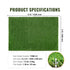 Artifical Grass, 3 x 5 ft Rug Green Turf, 1.38" Fake Door Mat Outdoor Patio Lawn Decoration, Easy to Clean with Drainage Holes, Perfect For Multi-Purpose Home Indoor Entryway Scraper Dog Mats
