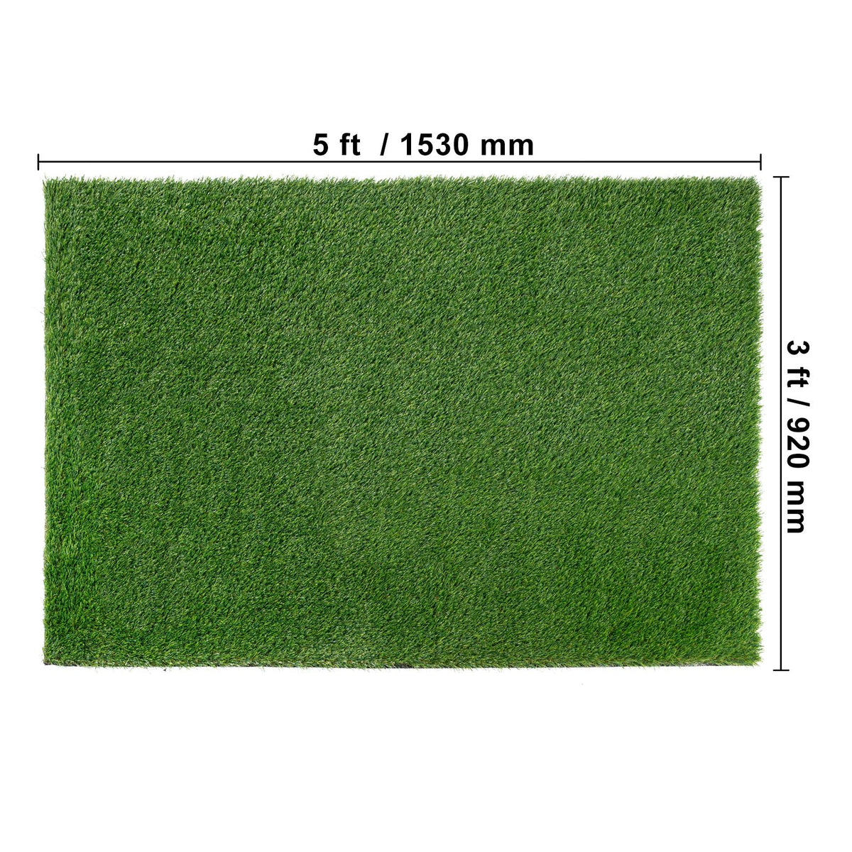 Artifical Grass, 3 x 5 ft Rug Green Turf, 1.38