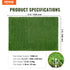 Artifical Grass, 3 x 5 ft Rug Green Turf, 1.38" Fake Door Mat Outdoor Patio Lawn Decoration, Easy to Clean with Drainage Holes, Perfect For Multi-Purpose Home Indoor Entryway Scraper Dog Mats