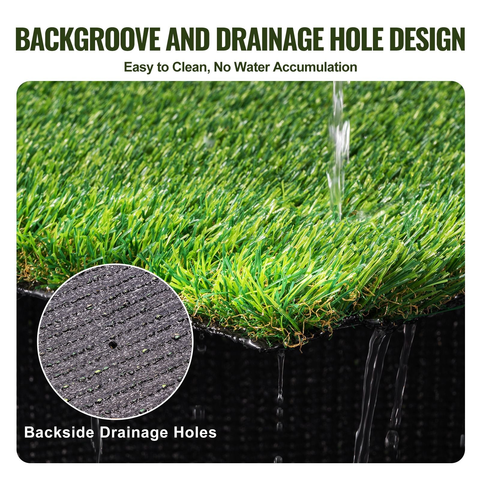 Artifical Grass, 6 x 10 ft Rug Green Turf, 1.38