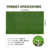 Artifical Grass, 6 x 10 ft Rug Green Turf, 1.38"Fake Door Mat Outdoor Patio Lawn Decoration, Easy to Clean with Drainage Holes, Perfect For Multi-Purpose Home Indoor Entryway Scraper Dog Mats