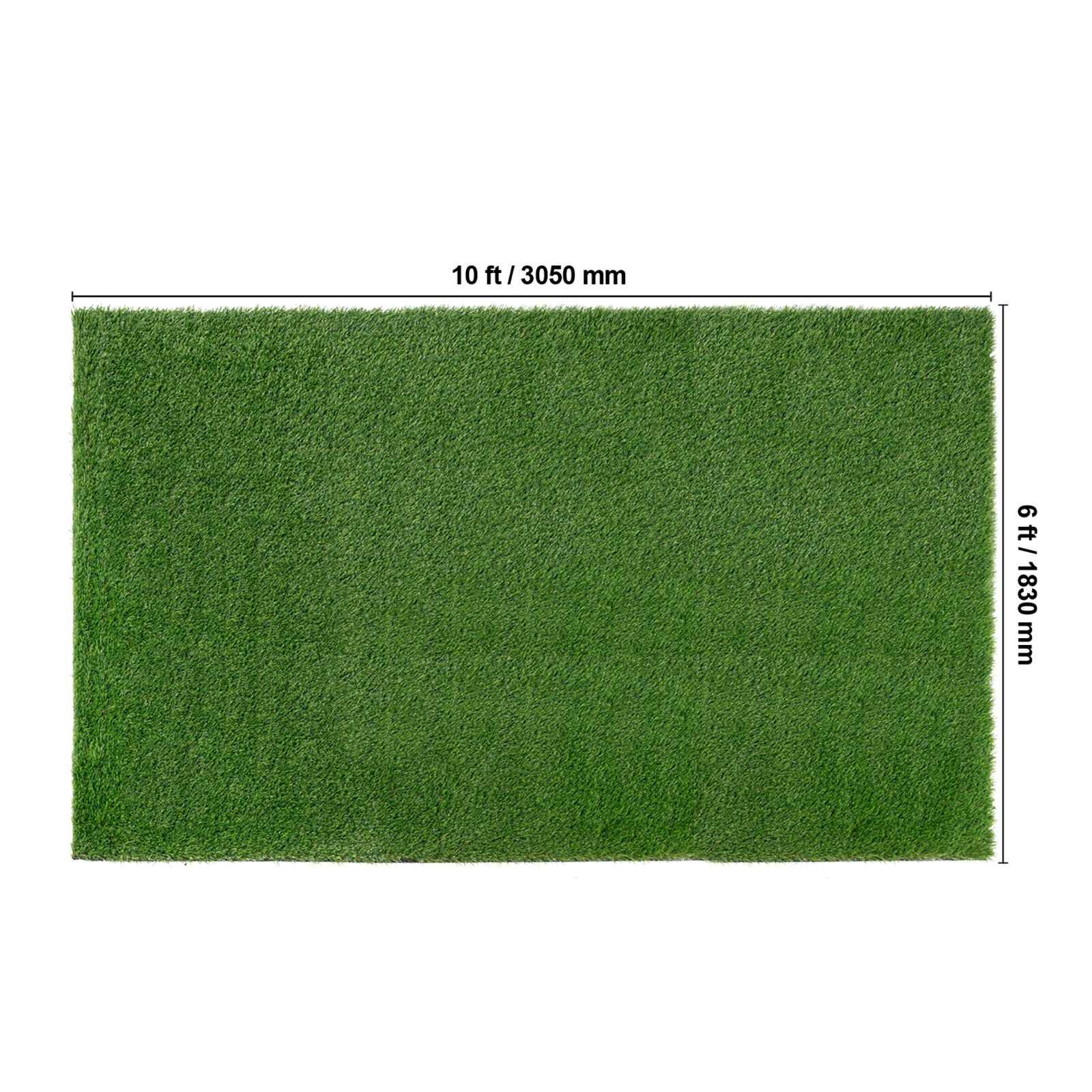 Artifical Grass, 6 x 10 ft Rug Green Turf, 1.38