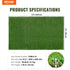 Artifical Grass, 6 x 10 ft Rug Green Turf, 1.38"Fake Door Mat Outdoor Patio Lawn Decoration, Easy to Clean with Drainage Holes, Perfect For Multi-Purpose Home Indoor Entryway Scraper Dog Mats