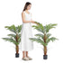 Artificial Palm Tree, 1219mm Tall Faux Plant, Secure PE Material & Anti-Tip Tilt Protection Low-Maintenance Plant, Lifelike Green Fake Tree for Home Office Warehouse Decor Indoor Outdoor