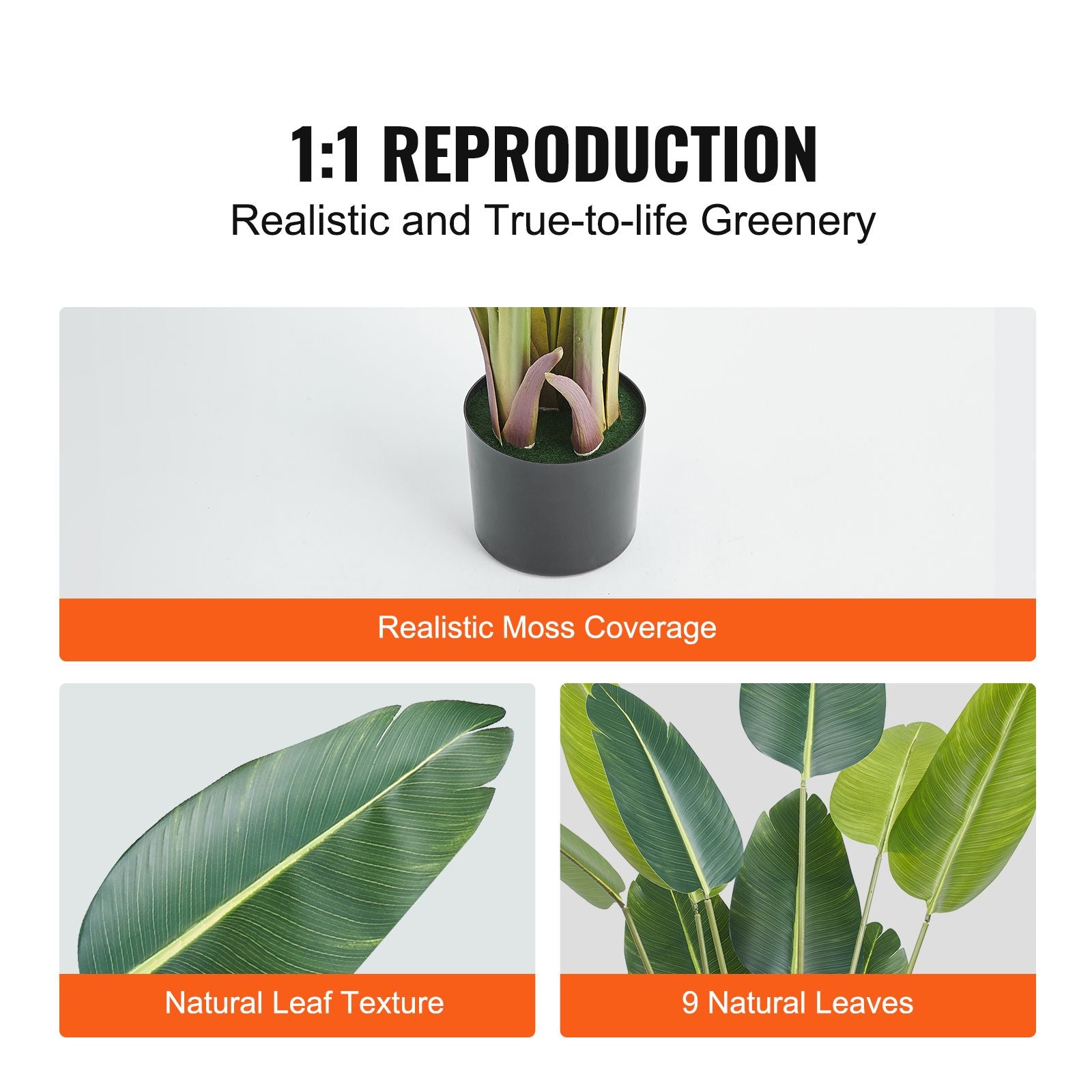 1.5m Artificial Birds of Paradise Tree Faux Plant PE Greenery Decor