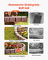 Fake Stone Landscape Edging1190 x 100 x 155mm Lawn Edging Fade-Resistant Brown