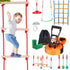 Ninja Warrior Obstacle Course for Kids, 15.24 m Weatherproof Slacklines, 500lbs Weight Capacity Monkey Line, Outdoor Playset Equipment, Backyard Toys Training Equipment Set with 10 Obstacles