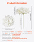 Artificial Flowers, 105 pcs Real Looking White Silk Fake Hydrangea Bulk, White Faux Bridal Shower with Stems for DIY Wedding Bouquets, Home Centerpieces Arrangements, Party Tables Decorations