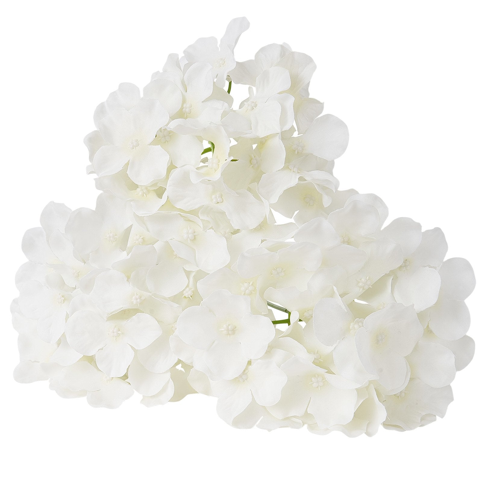Artificial Flowers, 105 pcs Real Looking White Silk Fake Hydrangea Bulk, White Faux Bridal Shower with Stems for DIY Wedding Bouquets, Home Centerpieces Arrangements, Party Tables Decorations