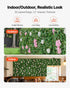 Artificial Luxury‌ Flower Wall Backdrop, 2 PCS, Each Panel 61 x 243.8 cm, Gorgeous 3D Silk Floral Backdrop Pet Friendly, Easy Installation Flower Wall Panel for Wedding, Event, Party, Home Decor