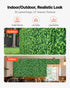 Artificial Plant Wall, 4 PCS 61 x 243.8 cm Artificial Boxwood Panels, Sun Protection Greenery Backdrop Privacy Hedge Fence, Fake Grass Screen for Wedding, Indoor, Outdoor Garden, Backyard