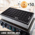 50PCS Mini Dutch Pancake Maker, Non-stick Stainless Steel Dorayaki Baker, 1800W Commercial Electric Poffertjes Grill Pan, Dual Temp & Time Control, for Kitchen Restaurant Breakfast Dessert