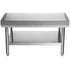 Stainless Steel Equipment Grill Stand, 122 x 76 x 61cm Stainless Table, Grill Stand Table with Adjustable Storage Undershelf, Equipment Stand Grill Table for Hotel, Home, Restaurant Kitchen