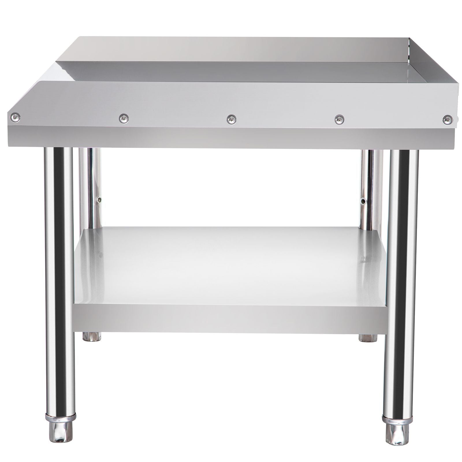 Stainless Steel Equipment Grill Stand, 122 x 76 x 61cm Stainless Table, Grill Stand Table with Adjustable Storage Undershelf, Equipment Stand Grill Table for Hotel, Home, Restaurant Kitchen