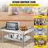 Stainless Steel Equipment Grill Stand, 152x76x61 cm Stainless Table, Grill Stand Table with Adjustable Storage Undershelf, Equipment Stand Grill Table for Hotel, Home, Restaurant Kitchen