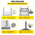 Stainless Steel Equipment Grill Stand, 152x76x61 cm Stainless Table, Grill Stand Table with Adjustable Storage Undershelf, Equipment Stand Grill Table for Hotel, Home, Restaurant Kitchen